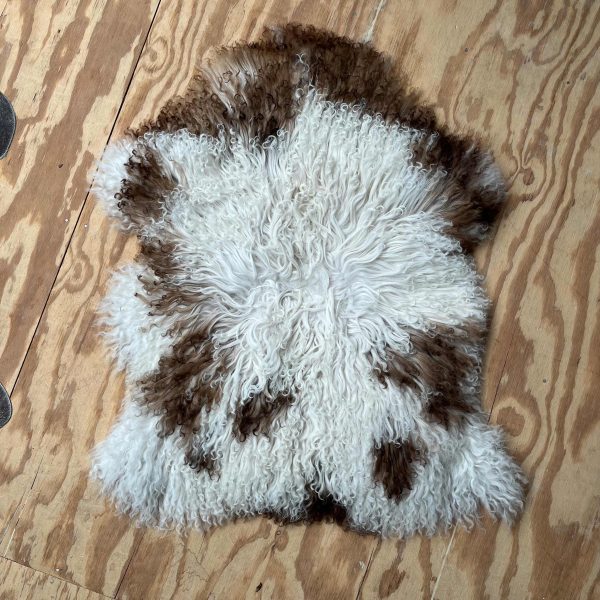 Schapenvacht wit/bruin - 06