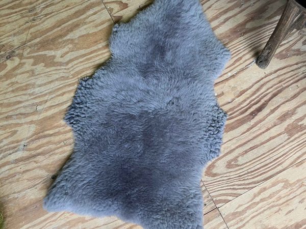 Schapenvacht kort grijs/blauw - 22