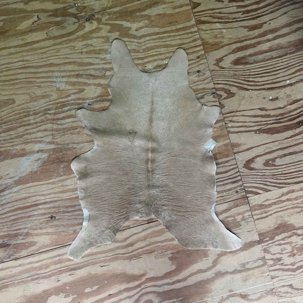Kalfshuid kort glad beige - 60
