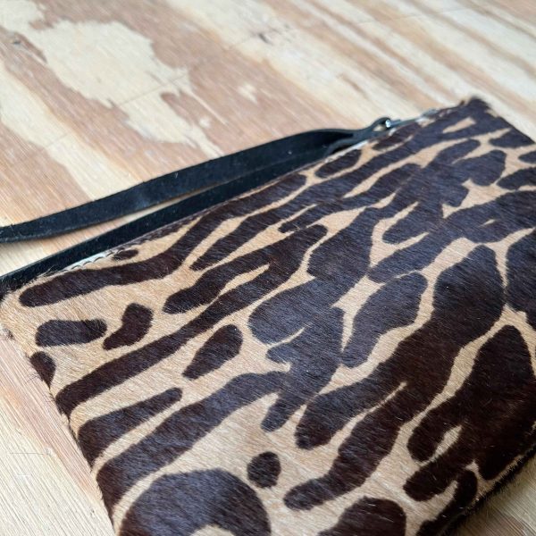 Koeienhuid clutch zebra zwart bruin - 68 - Afbeelding 2