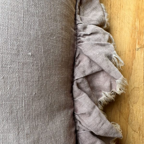 Kussen oudroze met ruffles - Afbeelding 4