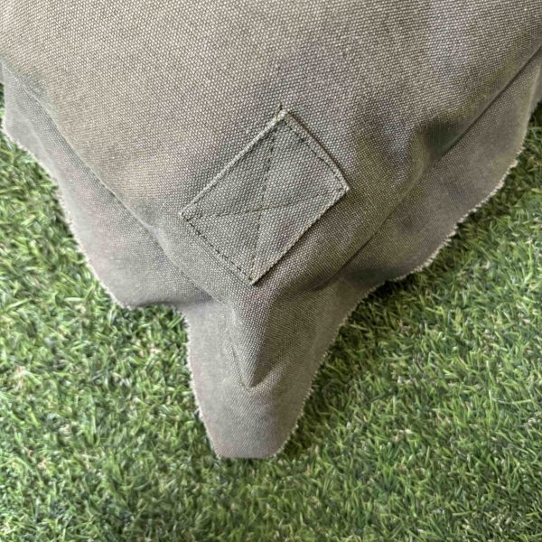 Kussen groen canvas - Afbeelding 2
