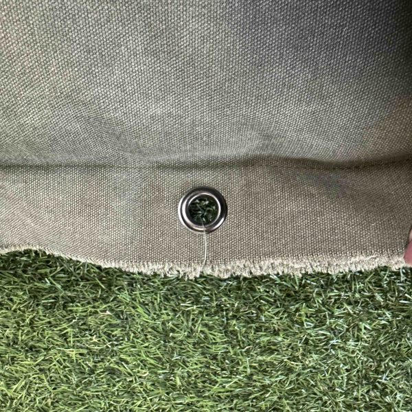 Kussen groen canvas - Afbeelding 3